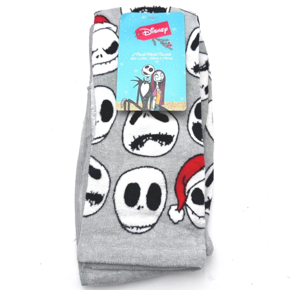 DISNEY NWT Nightmare Before Christmas Jack Set of 2 Kitchen Bathroom Hand Towels